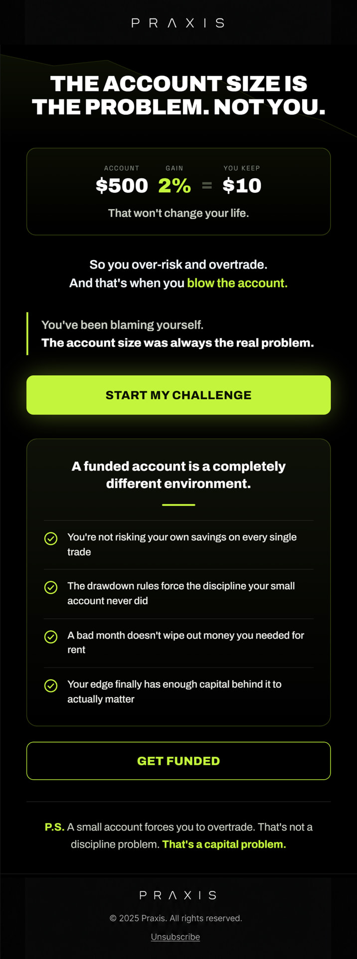 The account size is the problem campaign