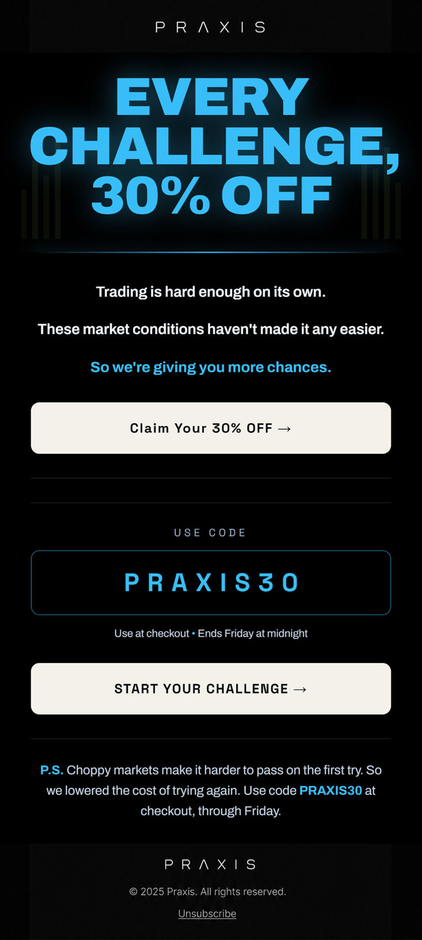 Every challenge, 30% off campaign