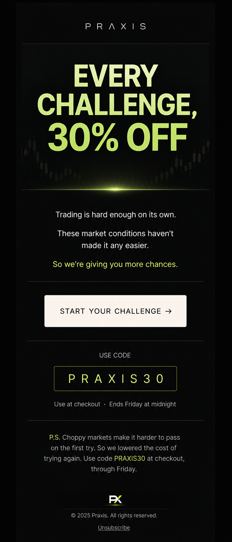 Every challenge, 30% off campaign